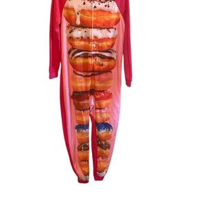Women’s Pink Donut Onesie /Pajama Size Large‎